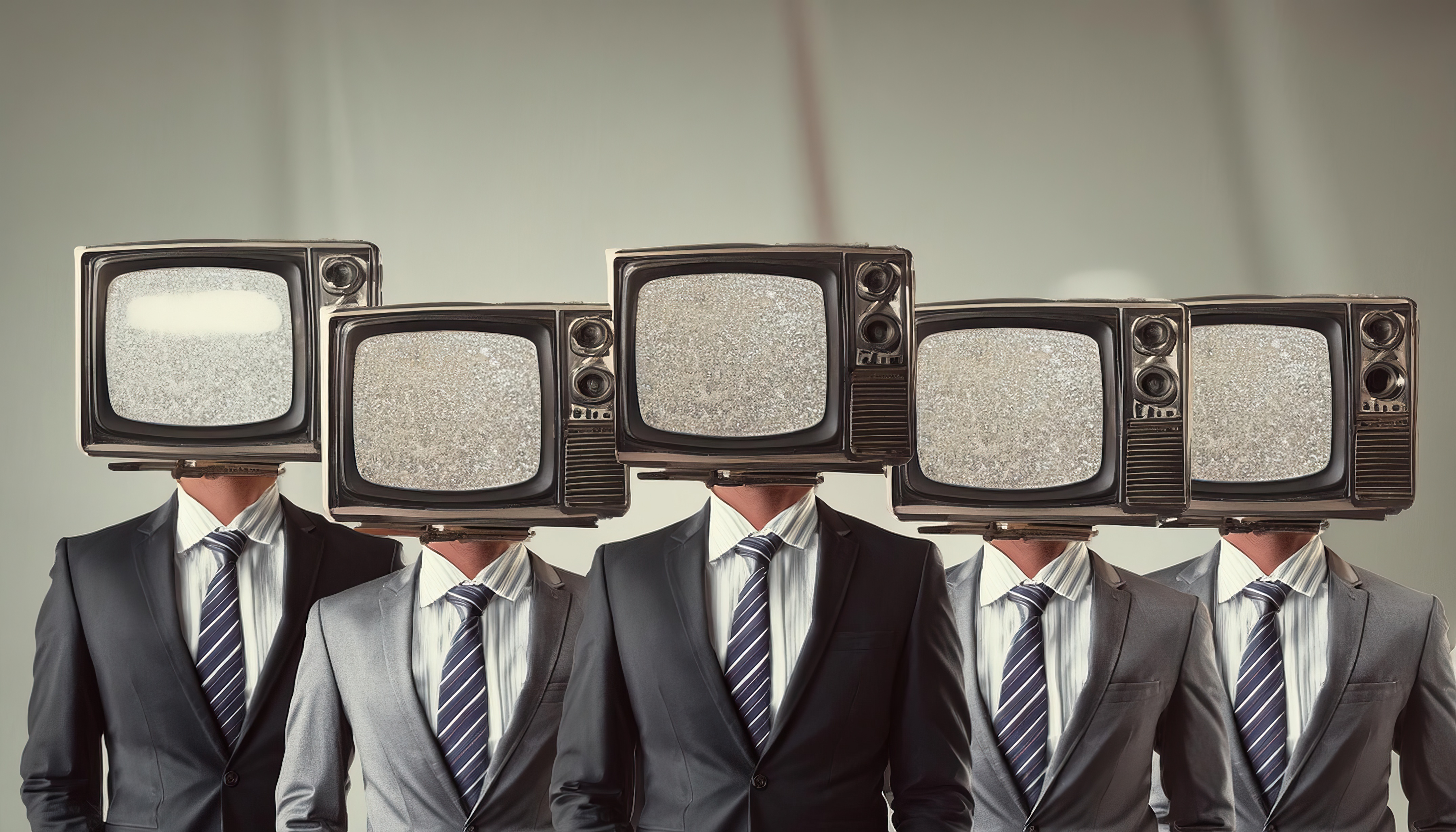 suits with TV heads